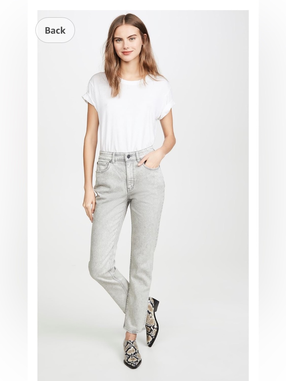 La Vie Rebecca Taylor Ines Jean in Gray Mist.